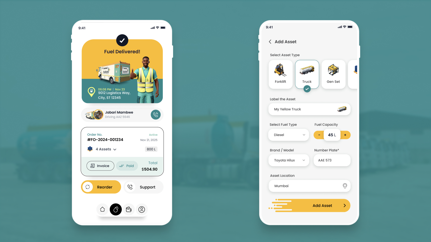 Karan Group - Fuel Delivery app UX UI Design Case Study 4