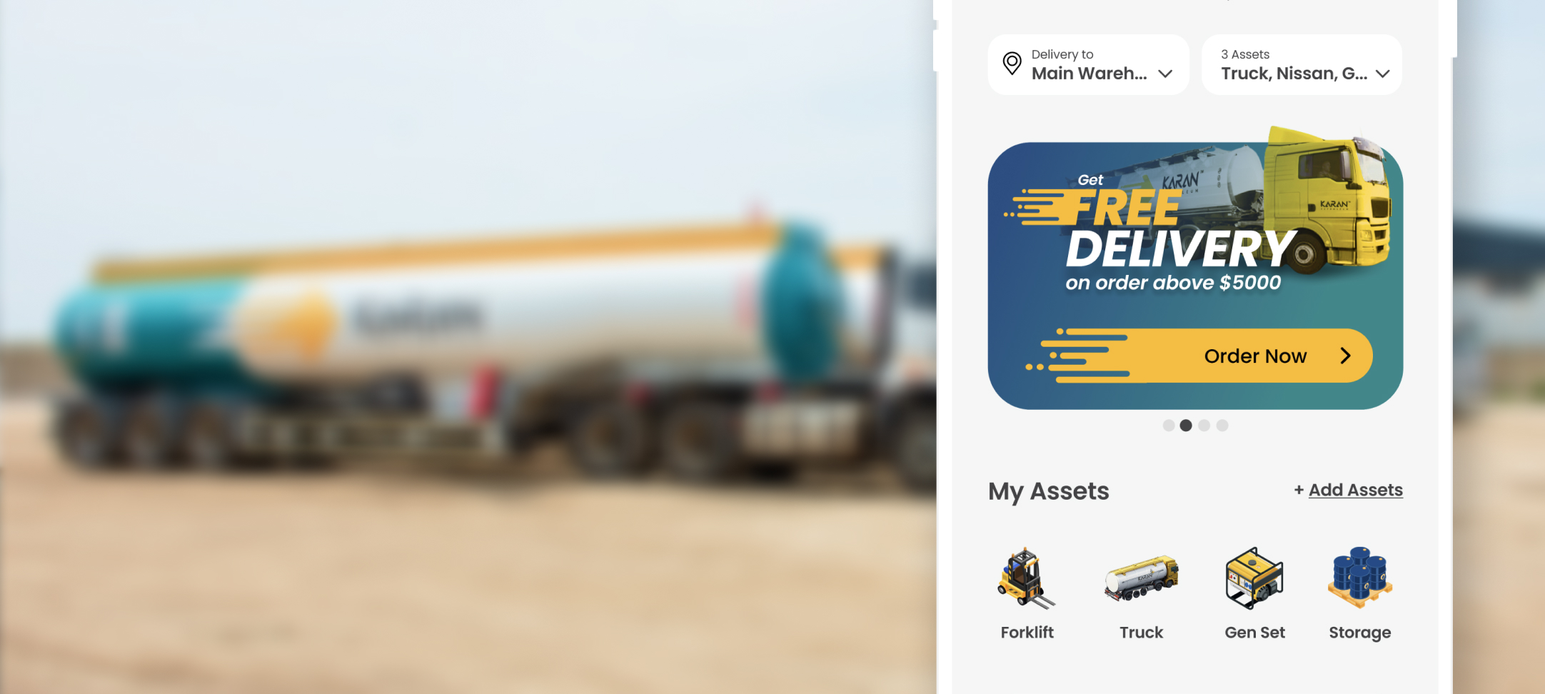 Karan Group - Fuel Delivery app UX UI Design Case Study